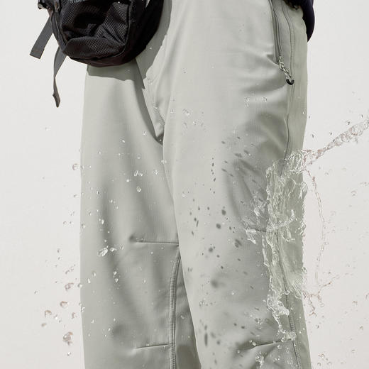 714street户外三防登山裤直筒短绒长裤2025秋冬宽松抗皱休闲裤男 商品图3