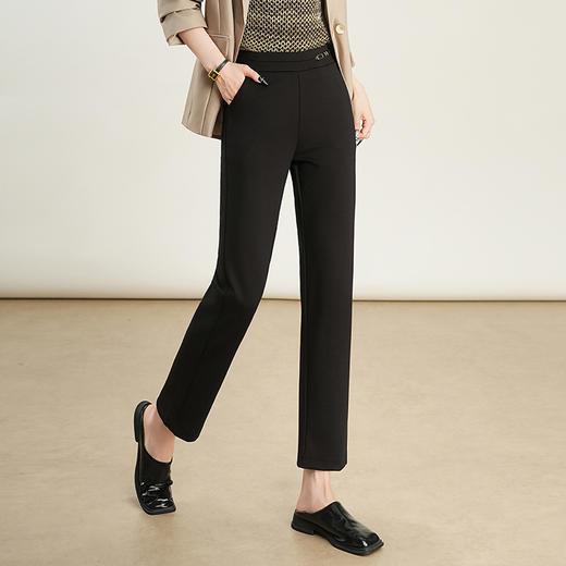 「自」全新升级【铂金会员174/天猫229/差价55】(44106)洛诗琳新款韩版九分裤2025秋季气质垂感高腰显瘦直筒裤女 商品图1