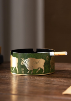 朱炳仁铜五牛积福烟灰缸