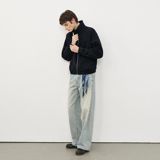 714street TR仿毛呢复古夹克2025秋冬微宽松落肩老钱风穿搭外套男 商品图2