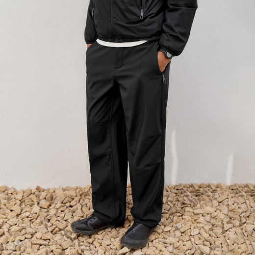 714street户外三防登山裤直筒短绒长裤2025秋冬宽松抗皱休闲裤男 商品图0