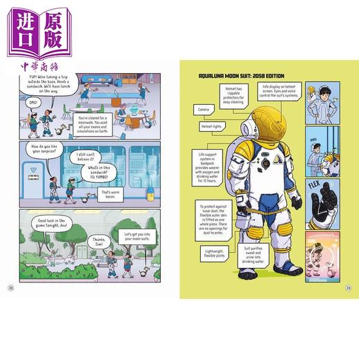 【中商原版】探险的24小时 月球上 24 Hours on the Moon 英文原版 儿童科普读物 自然科学  探险故事绘本进口童书 7岁以上  商品图4
