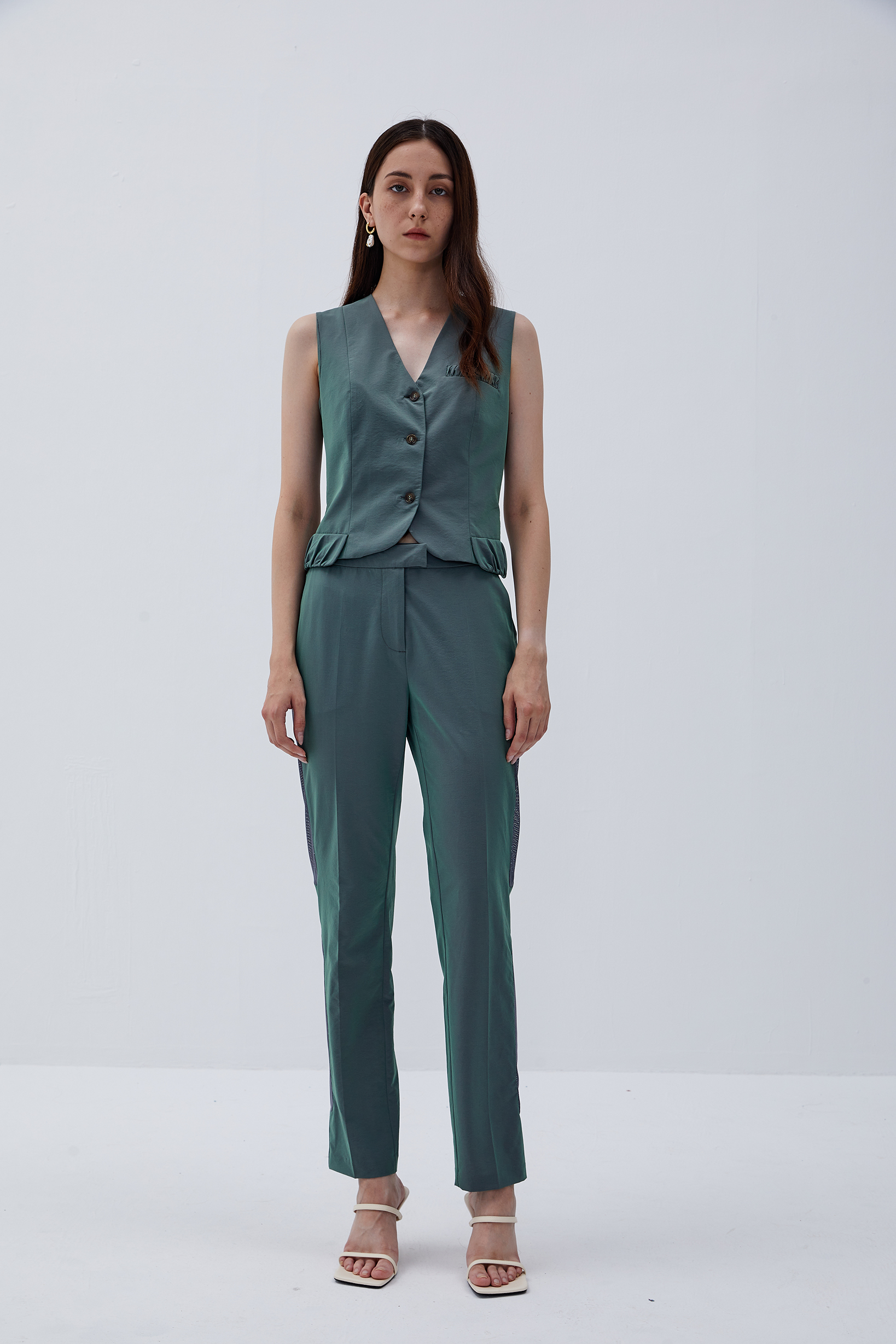 变幻色微弹网眼轻户外长裤