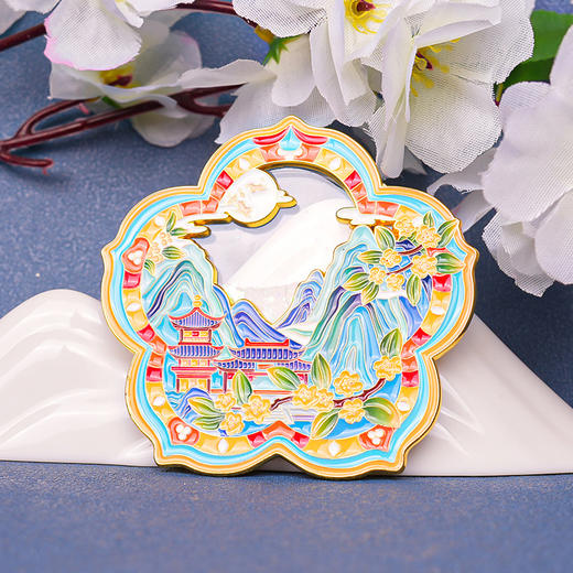 【中秋节金属流沙冰箱贴】广寒宫玉兔捣药嫦娥奔月中国风礼品伴手礼 商品图2