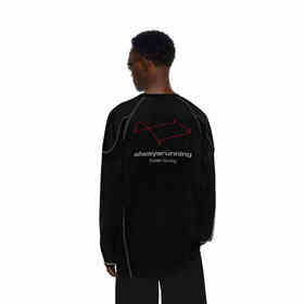 FDR官方店 运动速干后背字母线条排版哈苏线长袖T恤男女秋季上衣