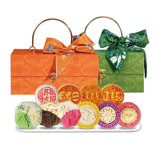 月饼礼盒装桃山奶黄流心冰淇淋冰皮五仁金九月饼广式中秋厂家批发 商品图4