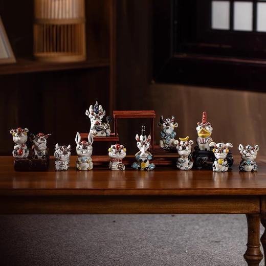 【景禧造十二生肖非遗手工陶瓷摆件】高端车载摆件蛇年吉祥物创意礼品生日礼物 商品图2