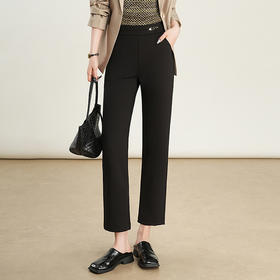 「自」全新升级【铂金会员174/天猫229/差价55】(44106)洛诗琳新款韩版九分裤2025秋季气质垂感高腰显瘦直筒裤女