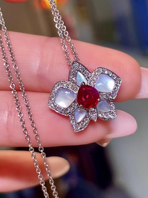 1ct刻面红宝石吊坠 商品图1