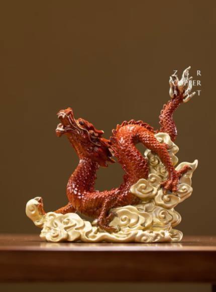 朱炳仁铜龙十二生肖- 升龙（彩色） 商品图0