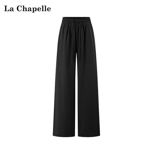 天猫同步【垂感/遮肉/显瘦】拉夏贝尔/La Chapelle松紧抽绳休闲裤女宽松百搭小个子垂感直筒长裤★ 商品图3
