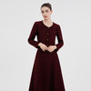 IWY/高级感酒红色西装套裙女秋季长袖显白职业裙装工作服C15117+S15117 商品缩略图4