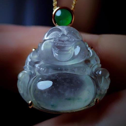 18K金镶嵌翡翠弥勒佛 商品图1
