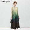 会员福利【松紧吊带+垂坠丝滑】拉夏贝尔/La Chapelle优雅气质晕染吊带长裙设计感松紧吊带渐变连衣裙 商品缩略图0