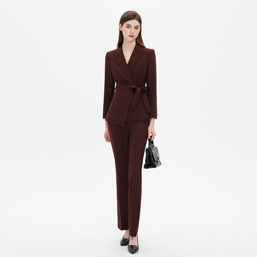 IWY/气质高级感绑带西装套装女秋季新款显白安可拉红职业工作服C15114+P35114 商品图0
