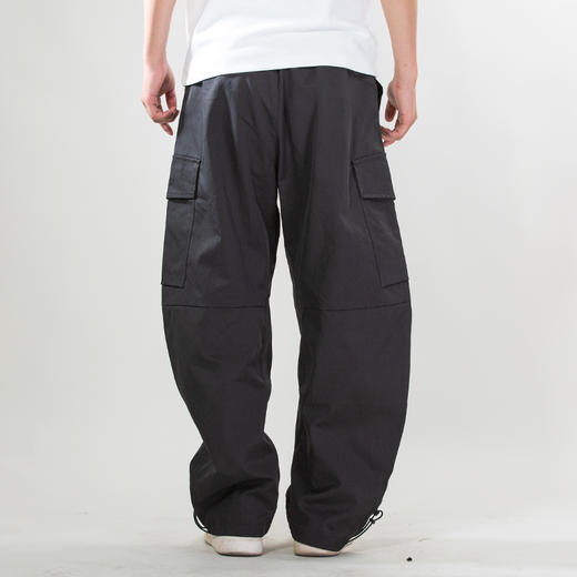 DRONKOO 2025 抽绳前破缝织带两侧袋盖贴袋中厚工装长裤 商品图3