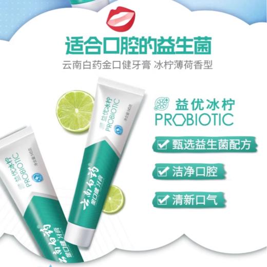 云南白药金口健牙膏 (益优冰柠薄荷)145g 商品图1