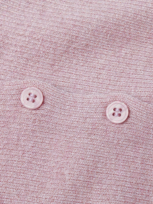 粉色亮丝针织开衫女秋季新款 修身显瘦不规则领长袖毛衣外套 商品图3