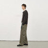 714street立体剪裁弧线打褶直筒长裤2025秋季水洗做旧男士休闲裤 商品缩略图3