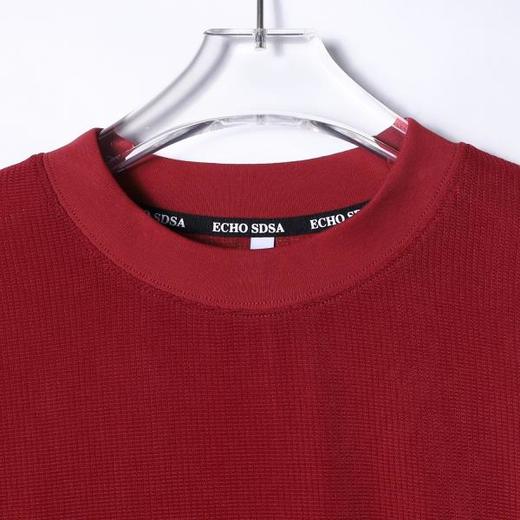 T4343SDSA秋季新款男士痞帅纯色亲肤玉米格设计圆领长袖T恤百搭时尚 商品图2