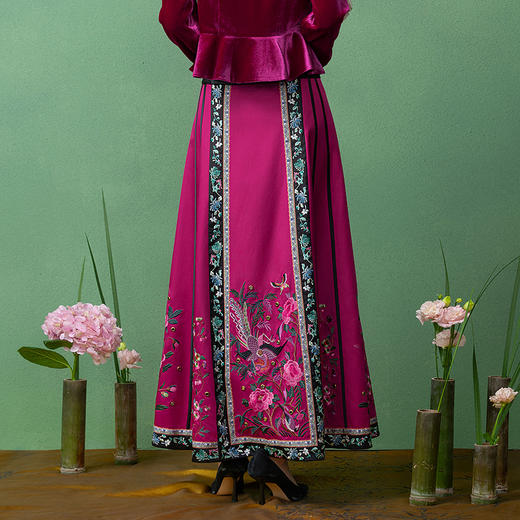 【林栖设计小店】姹紫嫣红马面裙改良2025秋季新款半身裙女1953075 商品图4