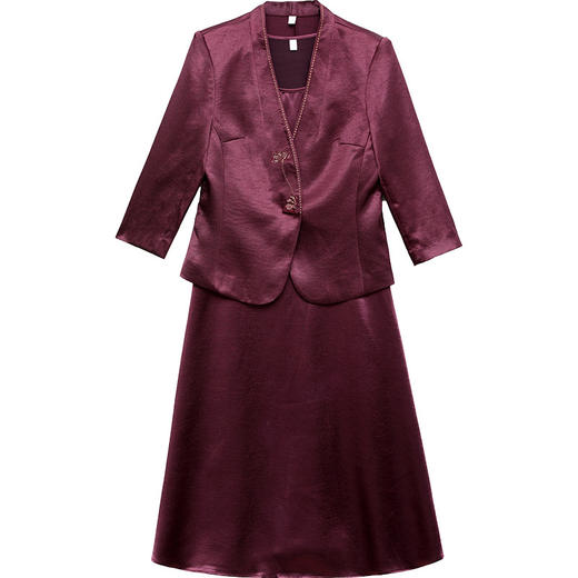 QYM 25YS02-Y时尚套装裙无袖打底中长款A字裙外套 商品图4