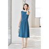 「海蓝序曲」无袖连衣裙 米思阳2026春季无袖修身显瘦圆领大摆裙简约连衣裙女4353 商品缩略图4