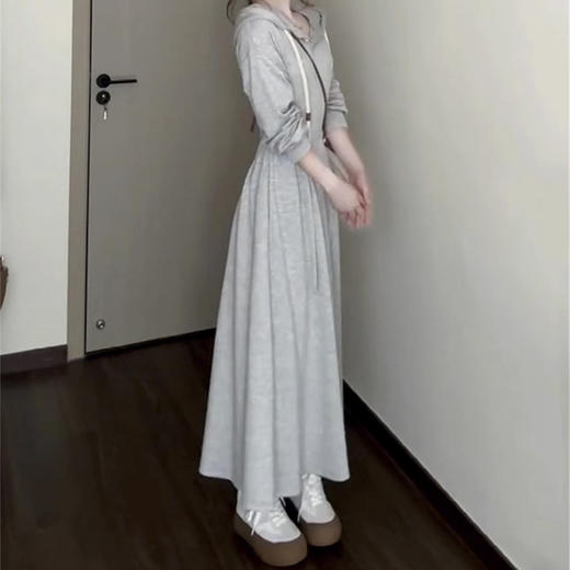 裁缝学苑AH53连帽长袖连衣裙纸样女装新款韩系卫衣长裙子样板图纸 商品图4