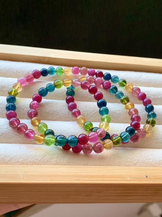 6.2mm多圈彩虹碧玺手串 商品图5
