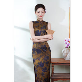 改良新中式长款无袖圆襟旗袍2025夏季新款修身时尚日常旗袍