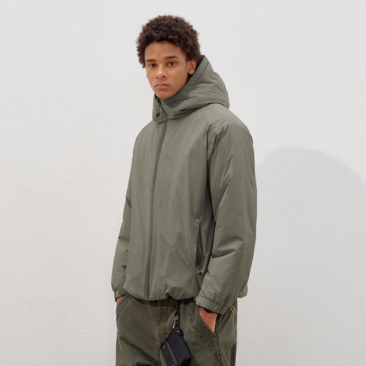 714street 3M新雪丽暖绒夹克男2025秋冬轻量高蓬棉服三防连帽外套 商品图1