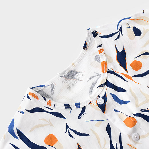 雀说 夏季纯棉宽松大码中老年女家居服开衫 商品图1