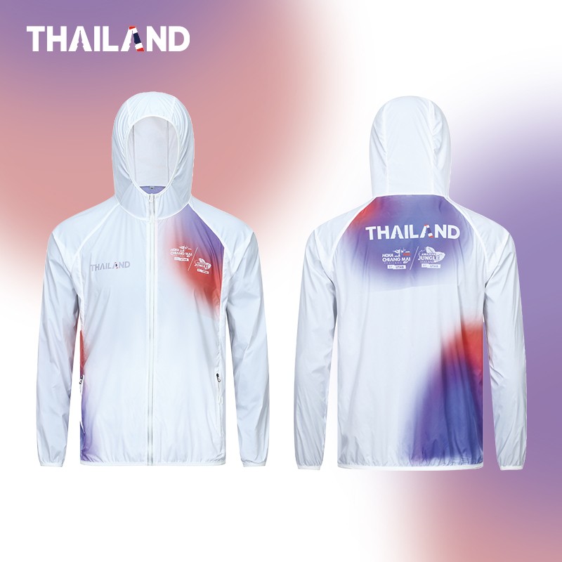 泰国UTMB®限定版皮肤风衣男女同款户外跑步运动超轻抗撕裂防风透气连帽风衣（有赠品）
