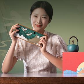 朱炳仁铜 【明星同款】鹤喜欢庆茶礼套装 商品图1