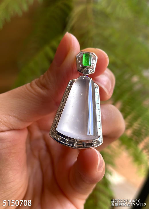 玻璃种木那料无事牌吊坠  99999【5150708】 商品图1