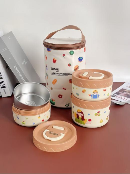 👏学生党/上班族的饭搭子‼️【德国易铂Yispot芝士圆饭盒三件套】(赠送保温袋+芝士勺)💥挖到宝了！ 😍这个芝士圆饭盒三件套直接解决我 N 个烦恼💥 商品图2