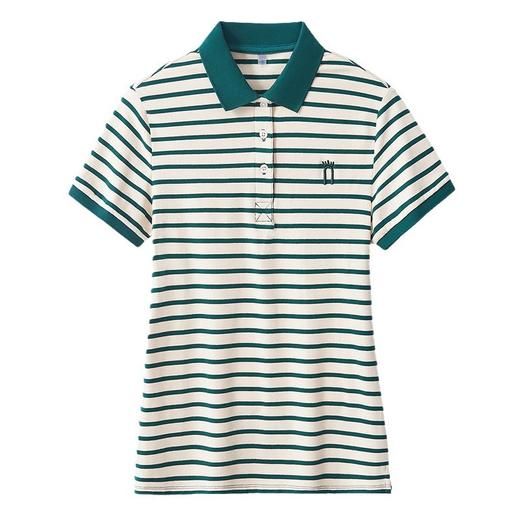 雀说3D立体刺绣基本款纽扣翻领POLO领女士POLO衫AL203307 商品图7