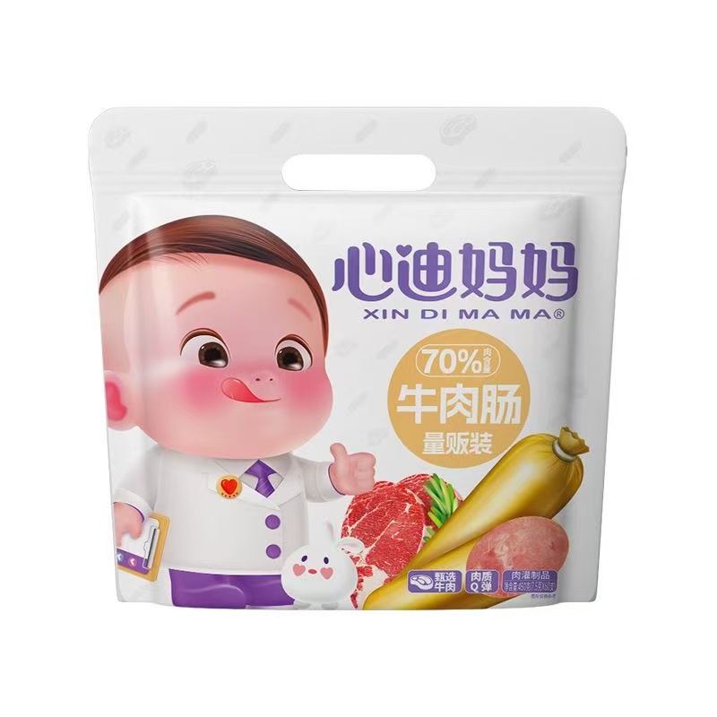 心迪妈妈-牛肉肠量贩装 60支 450g/袋