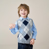 mettekids儿童100%羊绒衫2025秋冬款格纹毛衣马甲学院风男童背心 商品缩略图5