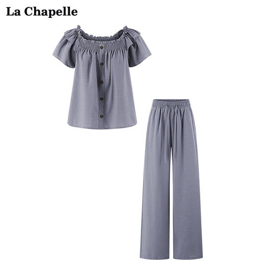 天猫同步【垂感/遮肉/显瘦】拉夏贝尔/La Chapelle松紧抽绳休闲裤女宽松百搭小个子垂感直筒长裤★ 商品图8