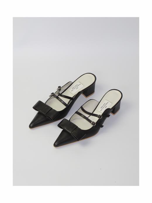 Kaiy Xiao 早秋系列 蝴蝶结尖头小羊皮穆勒 商品图0