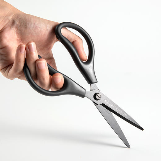 齐心黑刃剪刀 180mm 大号防锈耐磨剪刀 1把 商品图1