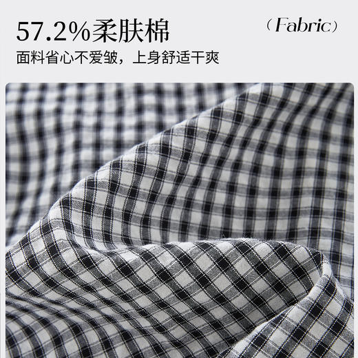 【08/19新品】熙世界法式格子衬衫女长袖2025秋季新款文艺复古蕾丝花边圆领上衣 商品图2