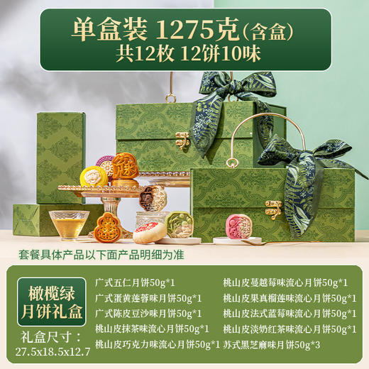 月饼礼盒装桃山奶黄流心冰淇淋冰皮五仁金九月饼广式中秋厂家批发 商品图12