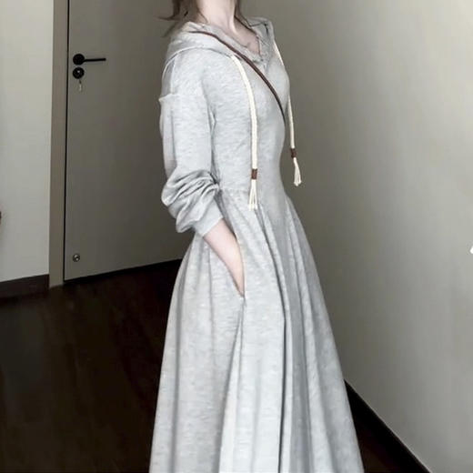 裁缝学苑AH53连帽长袖连衣裙纸样女装新款韩系卫衣长裙子样板图纸 商品图3