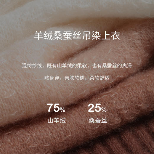 羊绒桑蚕丝吊染镂空套衫  SJF97W317A 商品图2