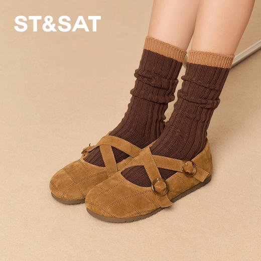 【轻甜摩卡】星期六交叉环扣芭蕾勃肯鞋SSD3111043 商品图7