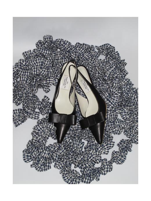 Kaiy Xiao 早秋系列 蝴蝶结尖头小羊皮吊带 商品图0