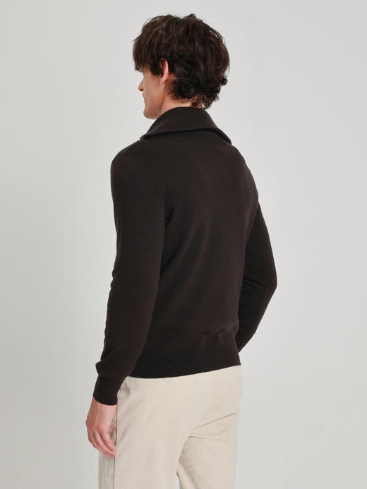 callisto雪茄棕羊绒混毛毛衣 商品图4