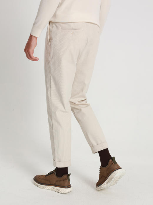 callisto米色柔糯灯芯绒条纹休闲裤 商品图4